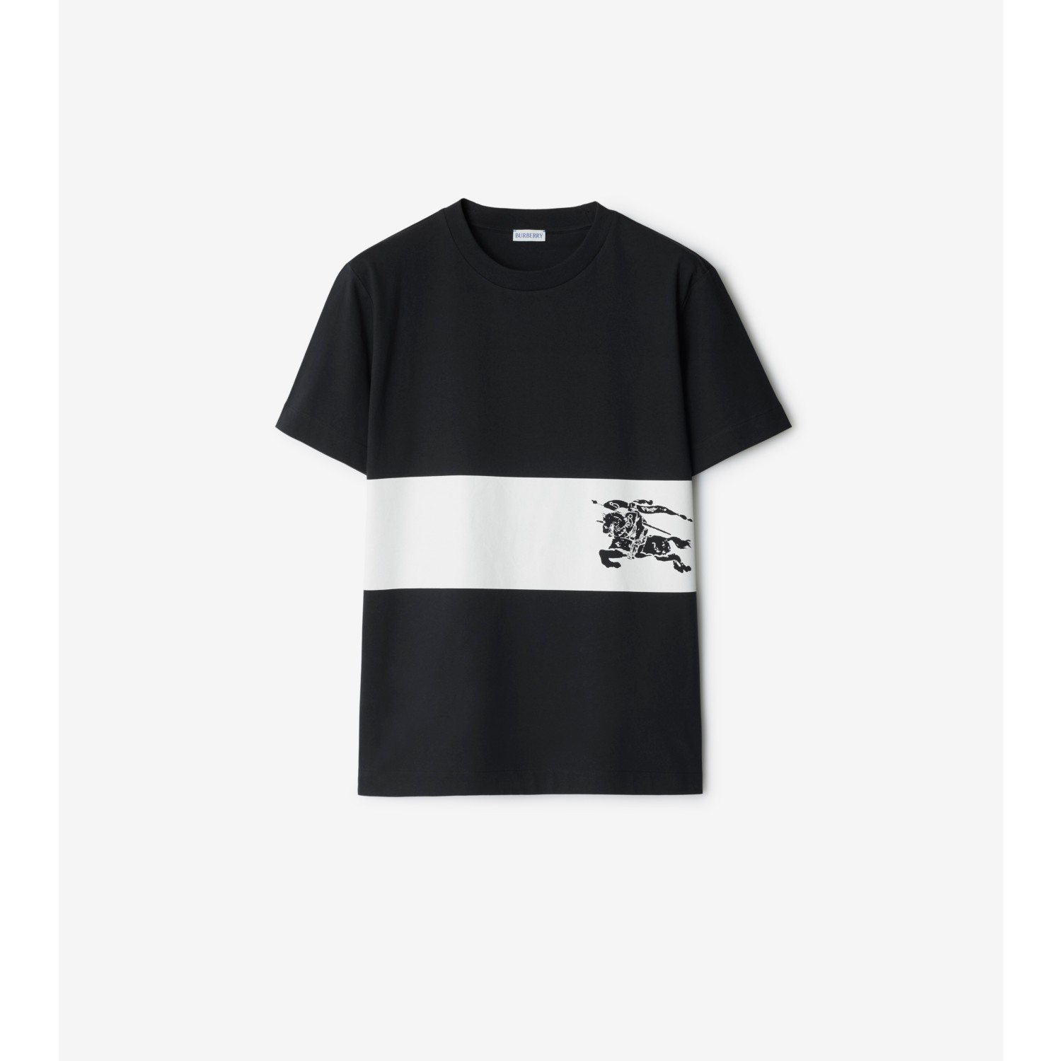 Baumwoll-T-Shirt mit Streifen und EKD-Motiv