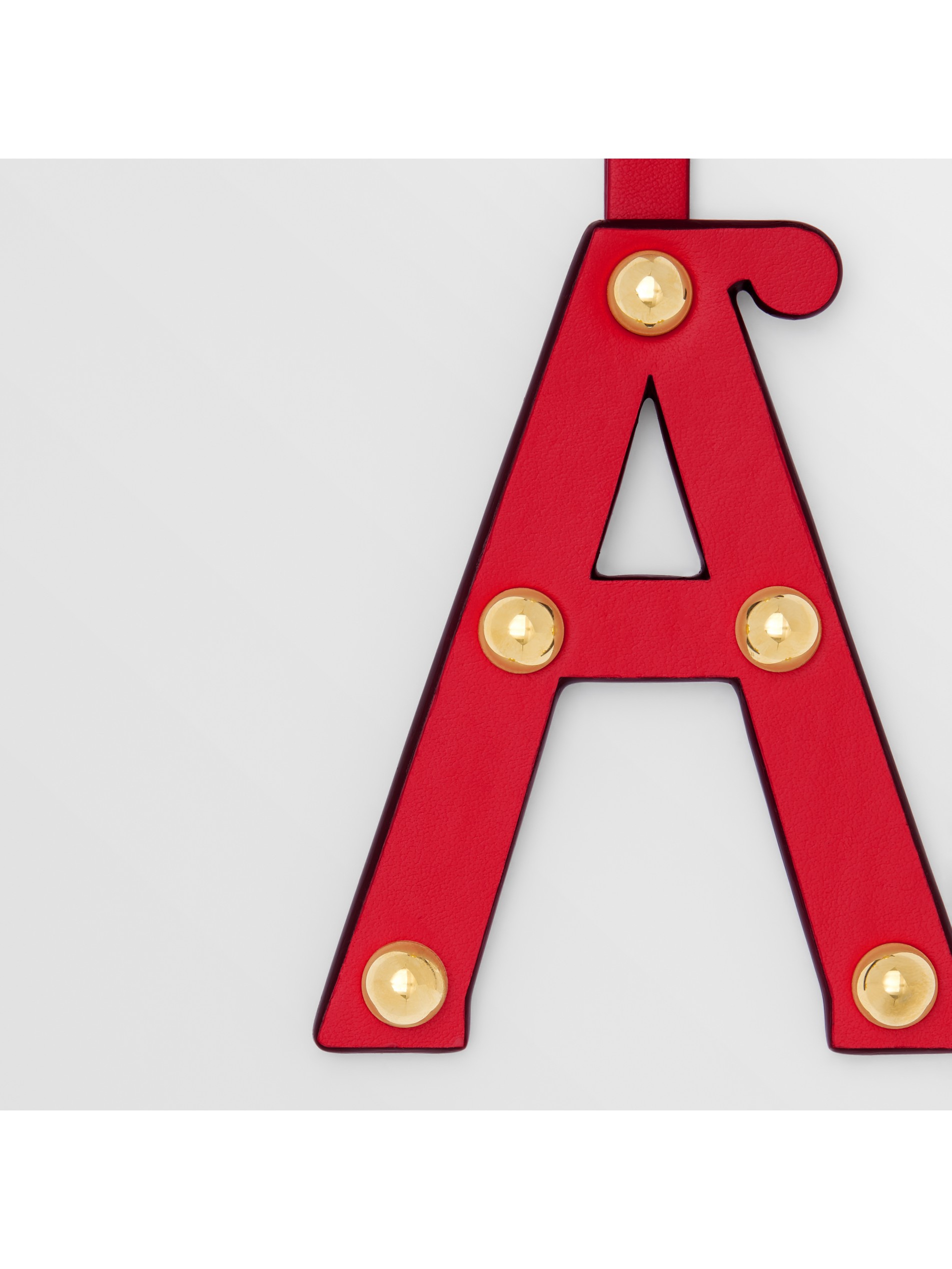 红色/ 浅金色 a 字母铆钉皮革吊饰 产品图片11