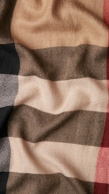 check silk cashmere scarf