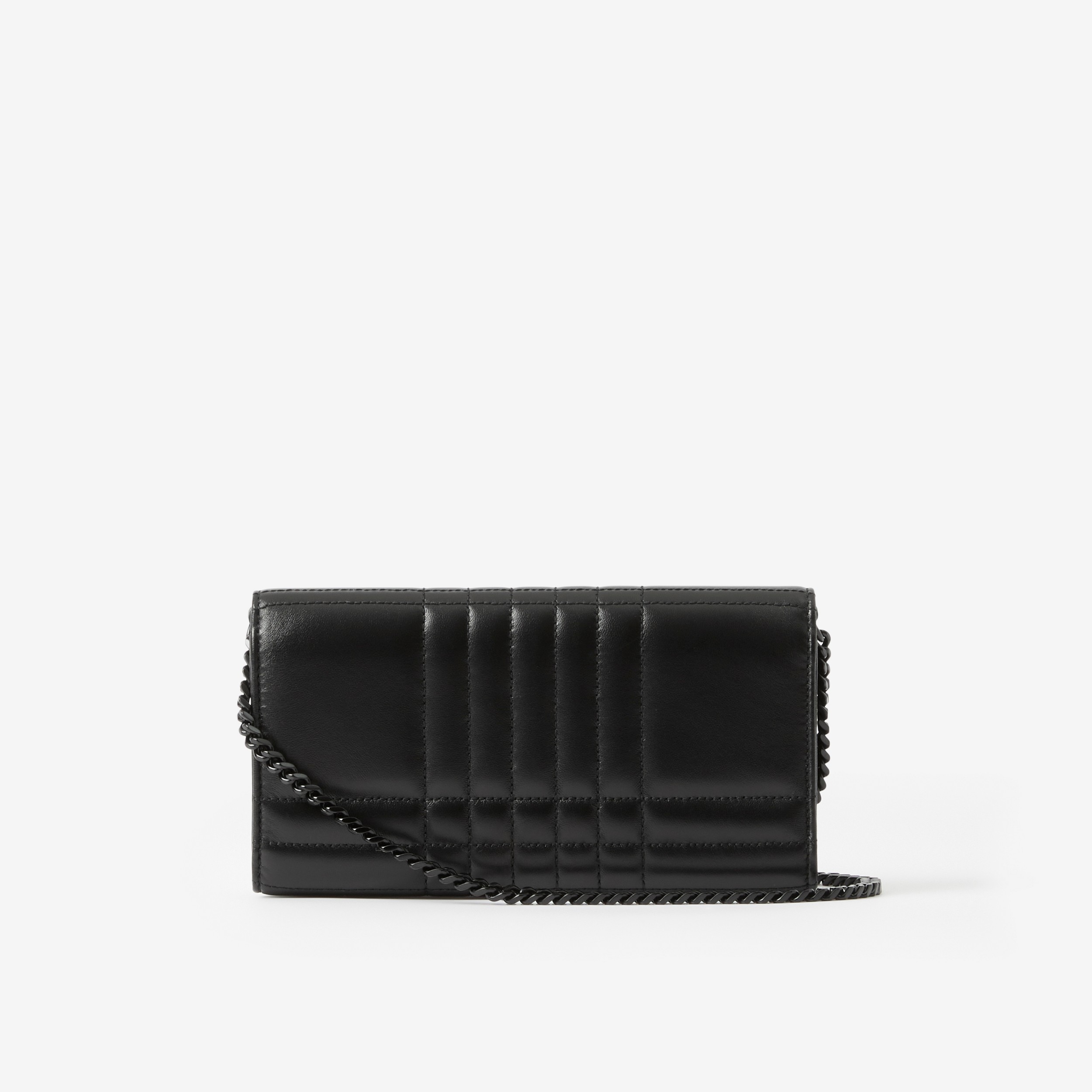 Quilted Leather Lola Wallet with Detachable Strap in Black/black - Women | Burberry® Official - 3