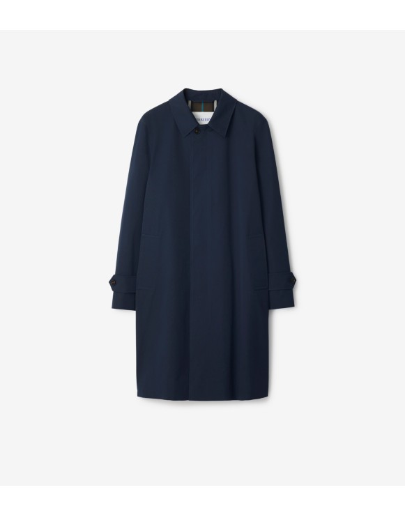 Car coat longo de gabardine