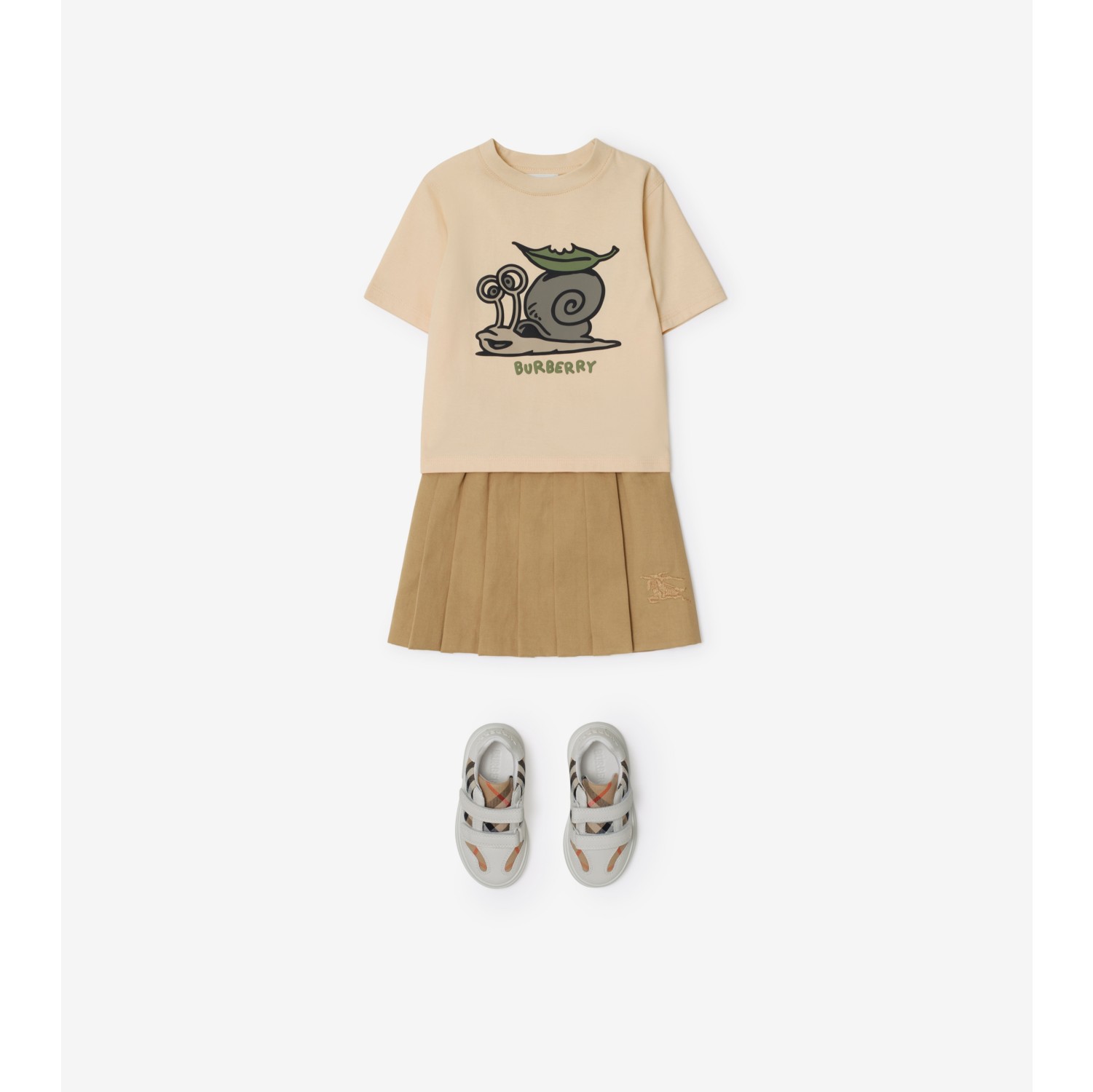 Camiseta de algodão com estampa de caracol
