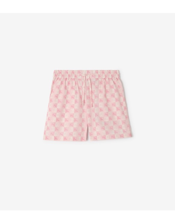 EKD Checkerboard​ Cotton Poplin Shorts