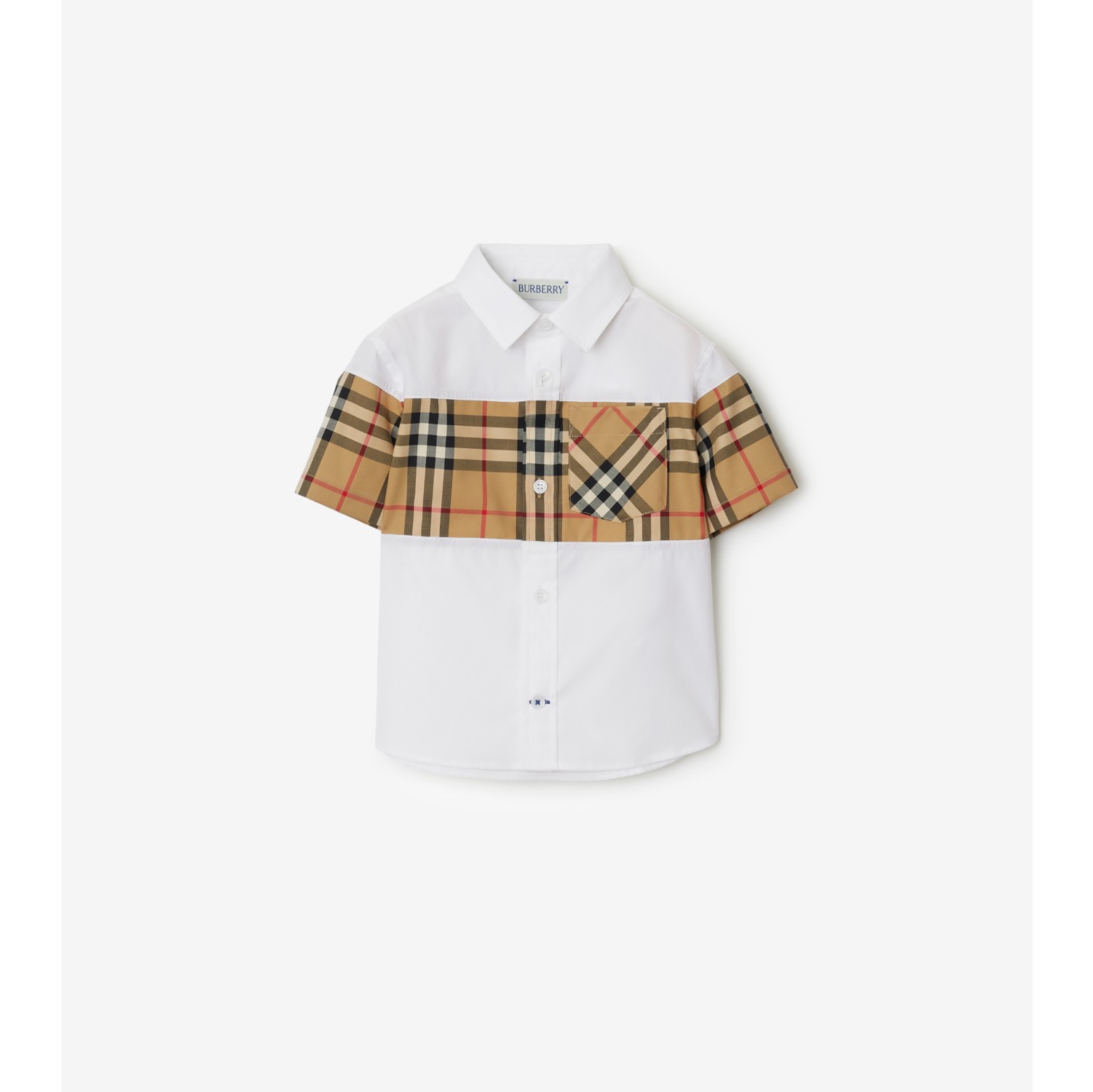 Check Panel Cotton Shirt