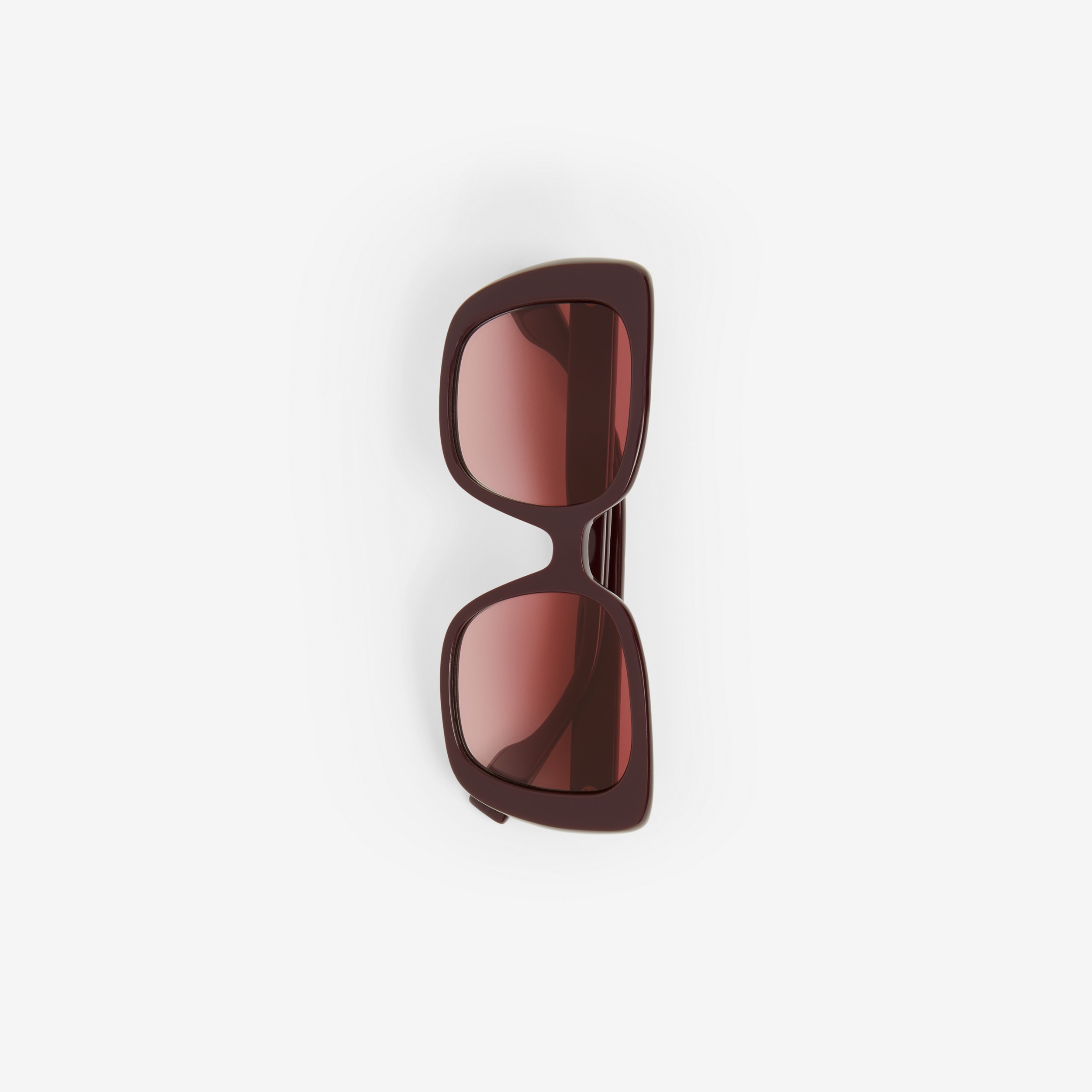 Monogram Motif Oversized Square Frame Lola Sunglasses in Deep Maroon - Women | Burberry® Official - 2