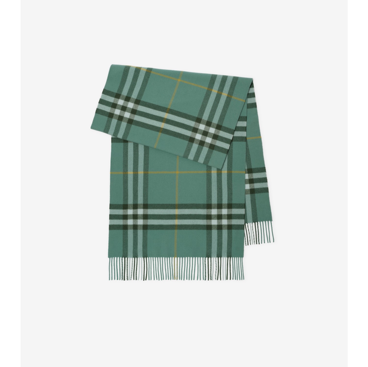 Wide Check Cashmere Scarf