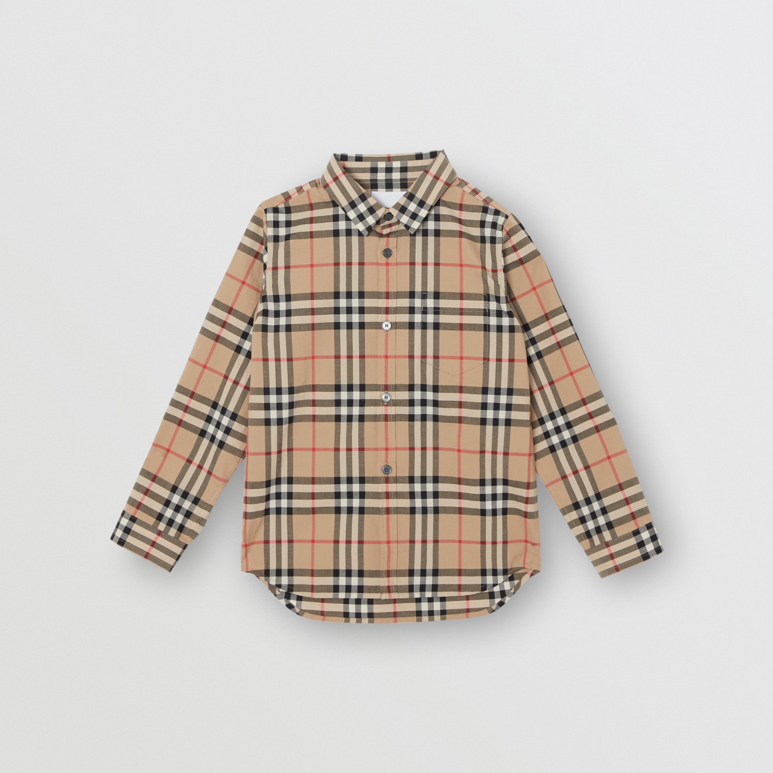 Vintage Check Cotton Poplin Shirt in Archive Beige | Burberry United States