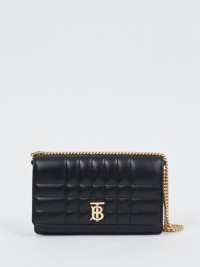 Clutch Lola en cuir matelassé – noir