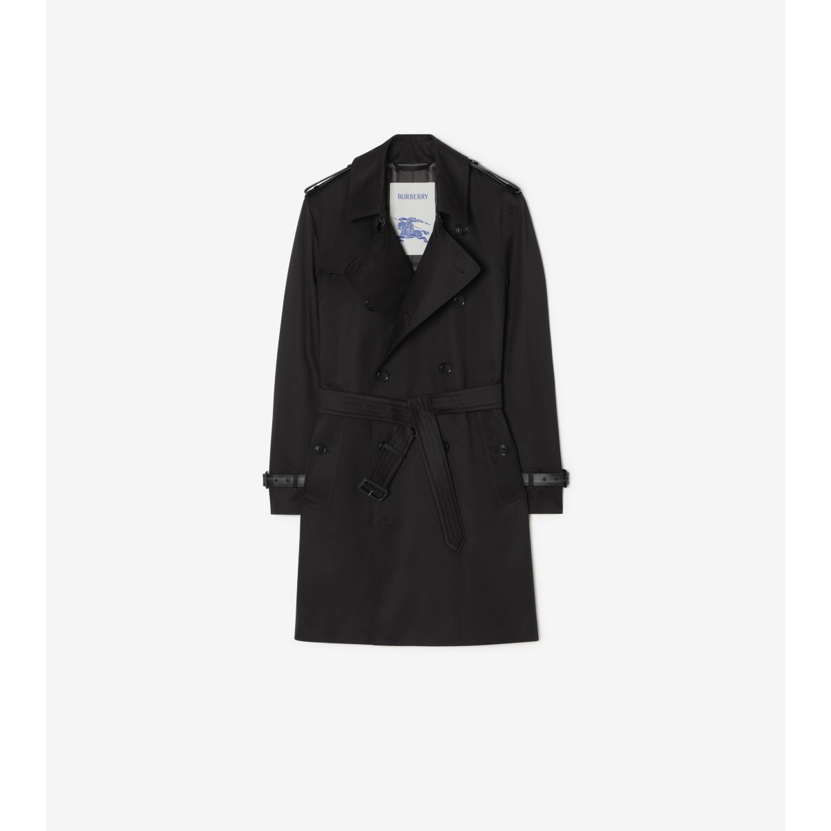  Check Mid-length Gabardine Kensington Trench Coat