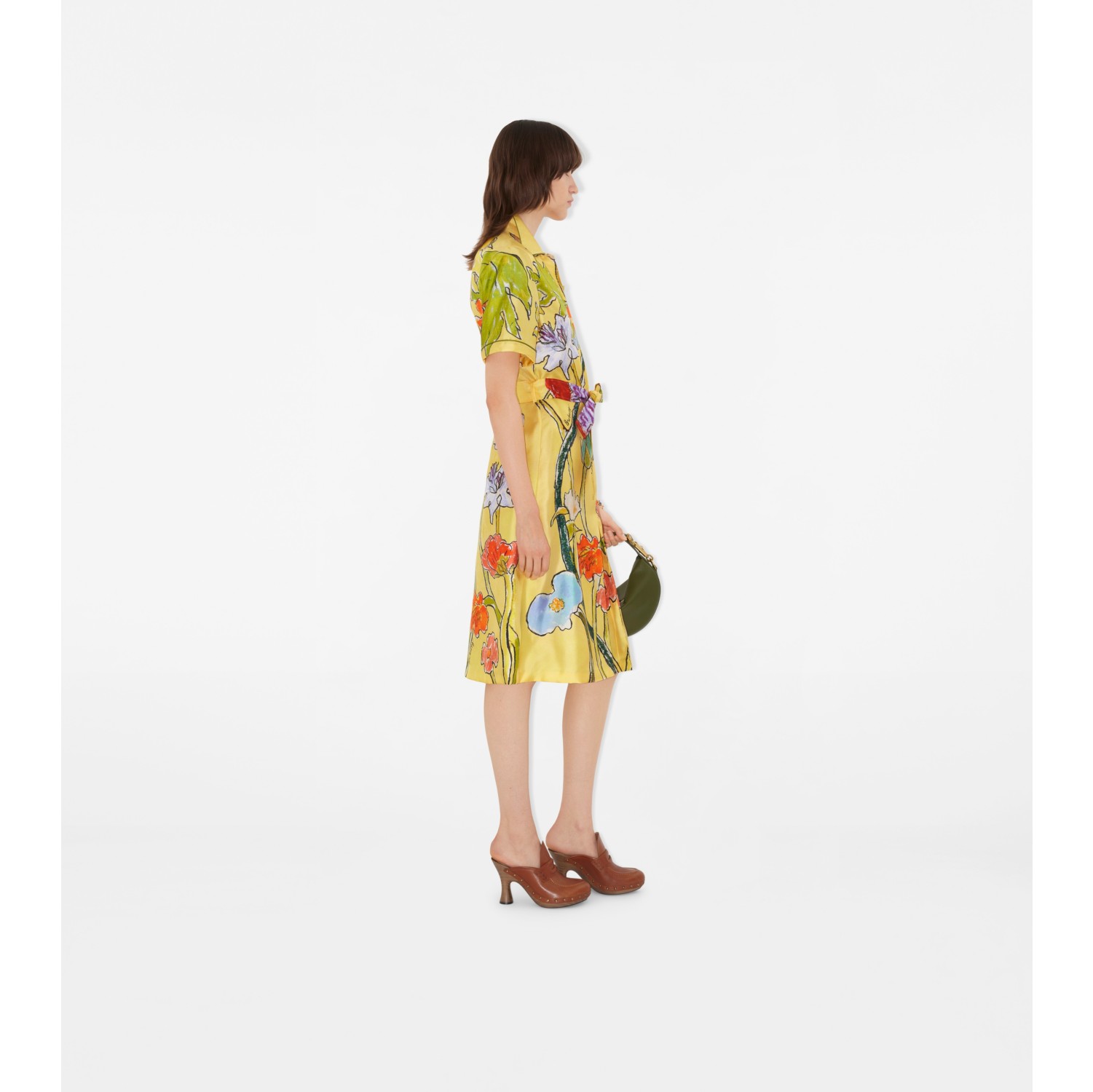 Highgrove Cascading Flowers Silk Shirt Dress