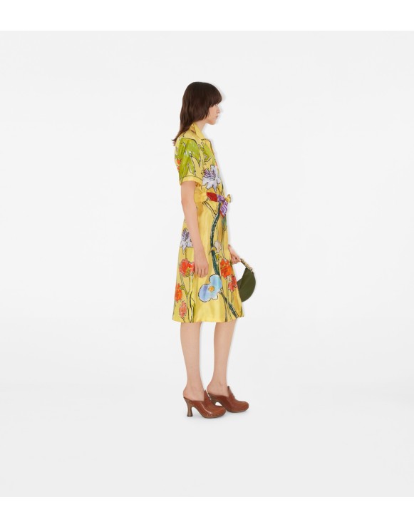 Highgrove Cascading Flowers Silk Shirt Dress