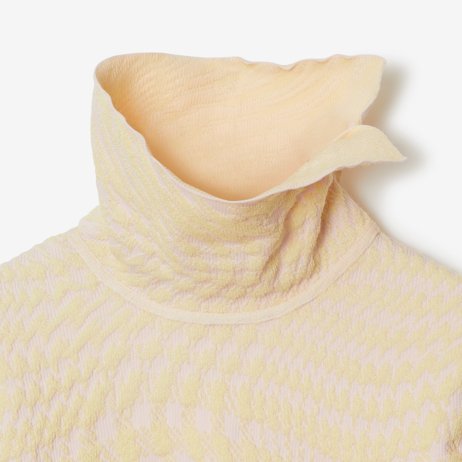 Wollmisch-Pullover mit verzerrtem Hahnentrittmuster