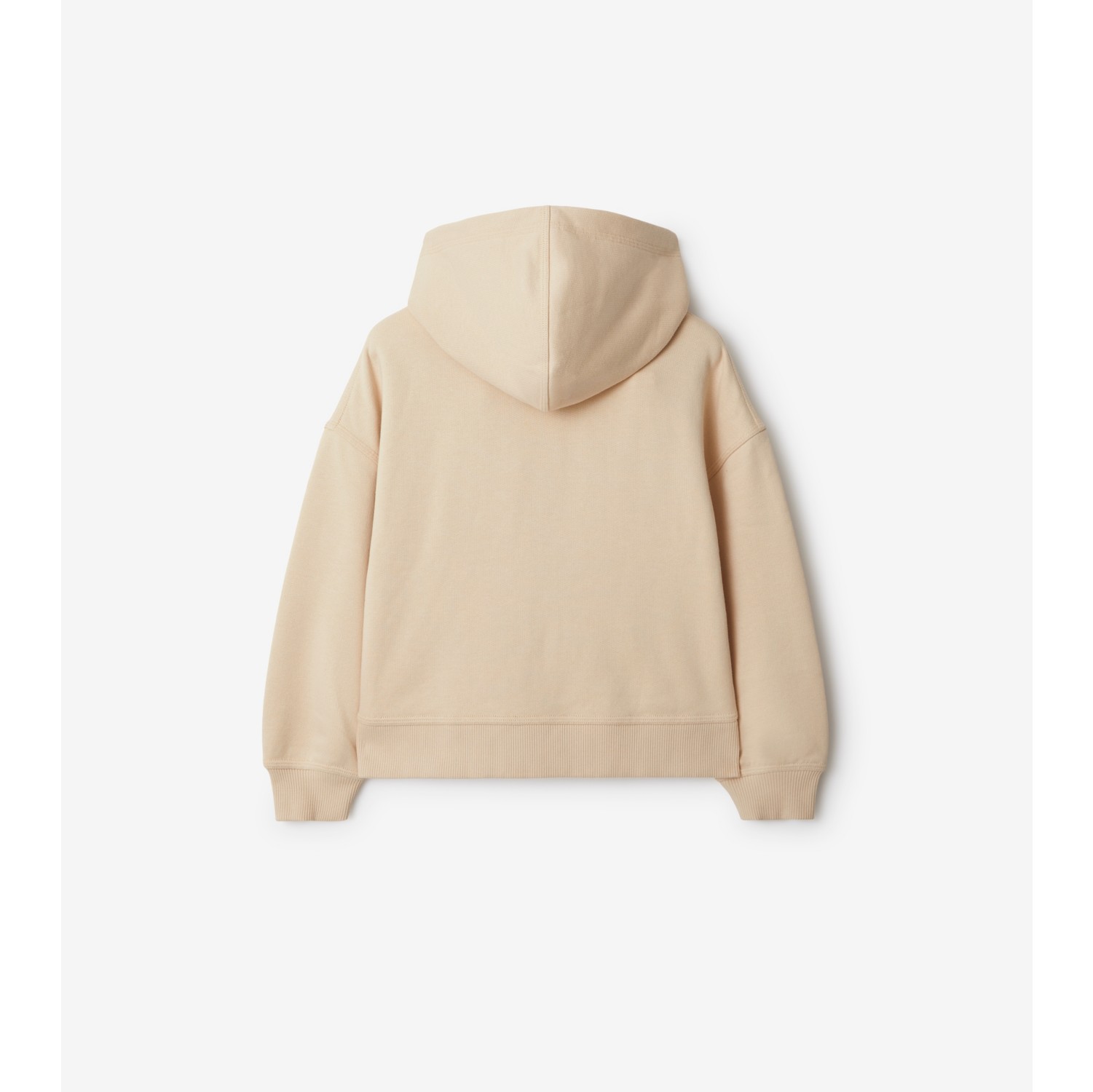 Check Label Cotton Zip Hoodie