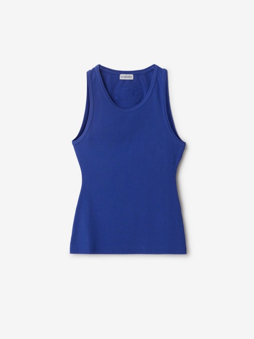 Shop Burberry Stretch Cotton Tank Top In Knight