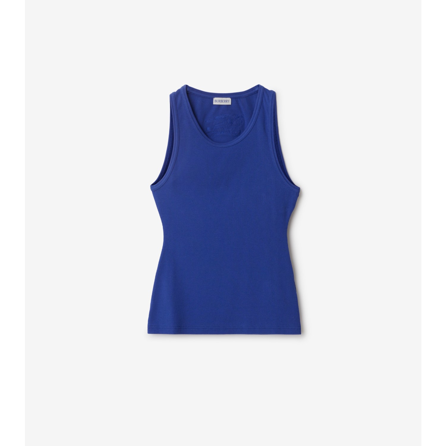 Stretch Cotton Tank Top in Knight - Women | Burberry® Official