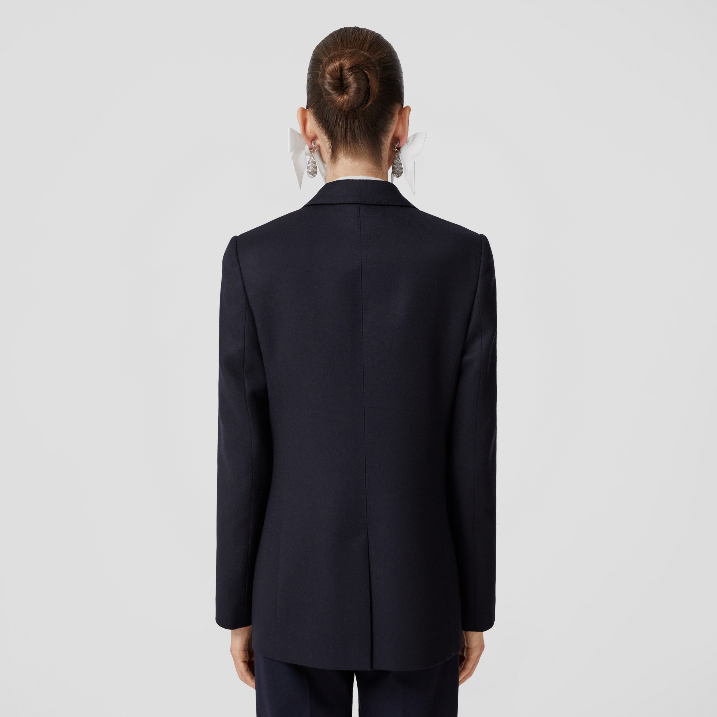 Veste tailleur en flanelle de laine (Bleu Anthracite Sombre) - Femme | Site officiel Burberry® - 3