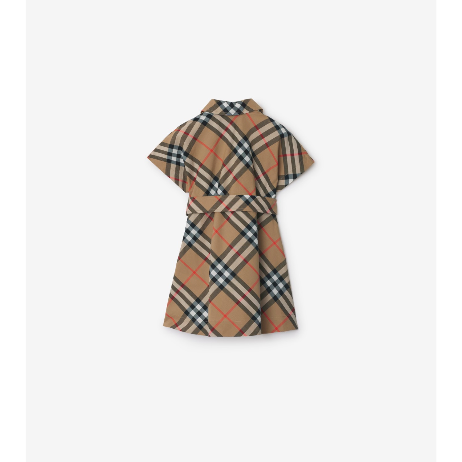 Check Cotton Shirt Dress