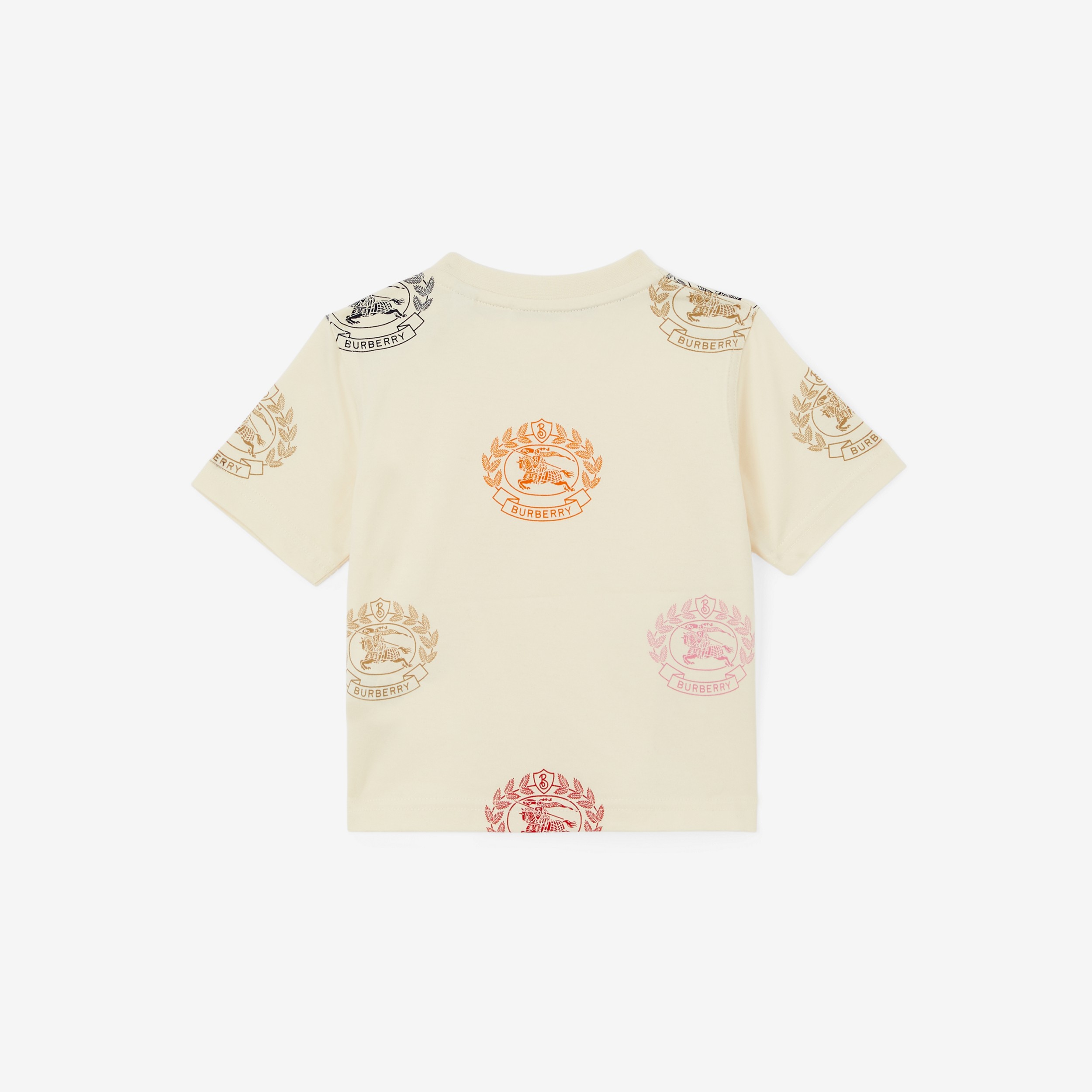 Camiseta em algodão com estampa Equestrian Knight (Creme Claro) - Crianças | Burberry® oficial - 2