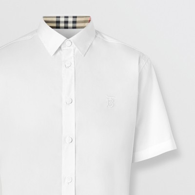 burberry white button up