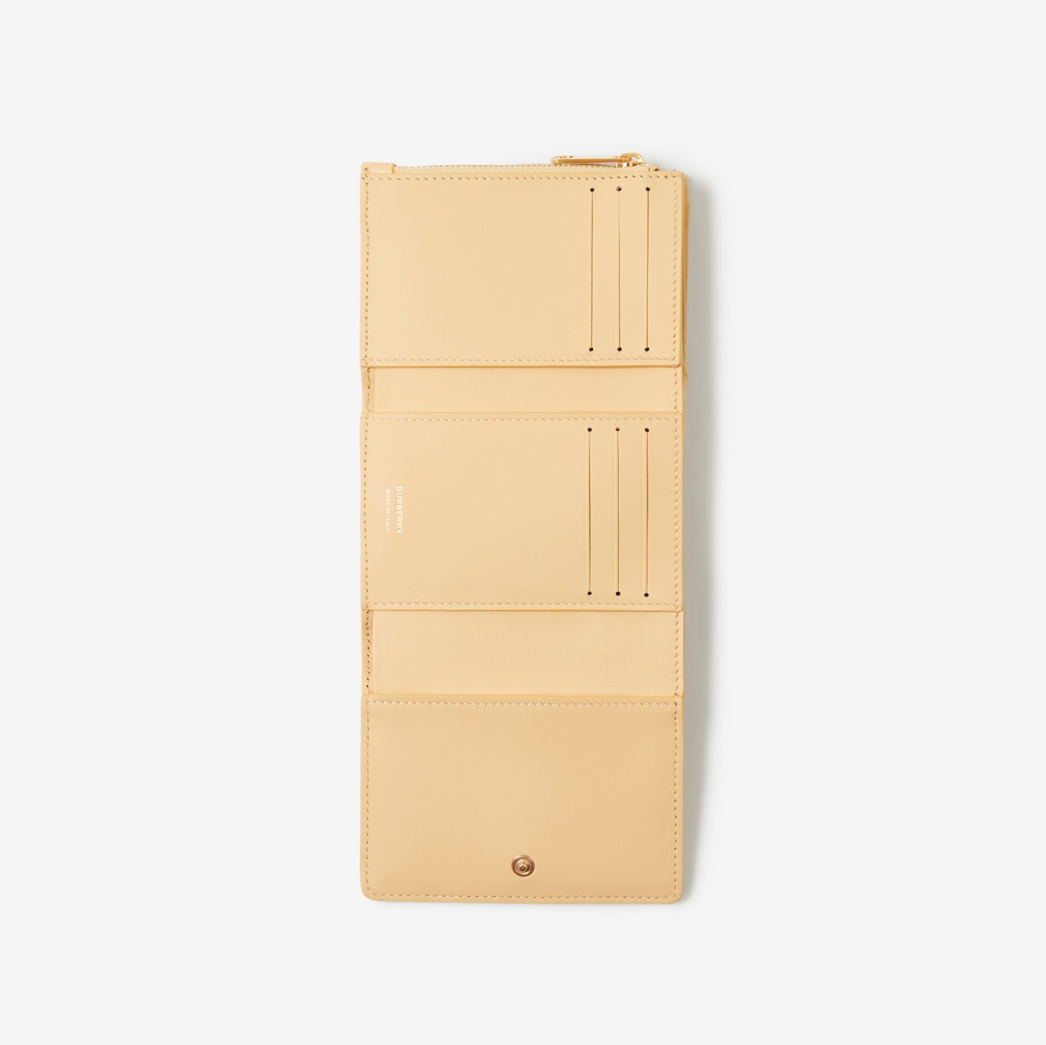 Leather Small Lola Folding Wallet in Golden Sand - Women | Burberry® Official