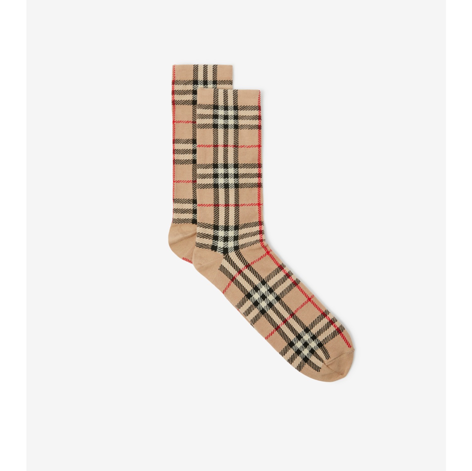 Vintage Check Intarsia Cotton Cashmere Blend Socks