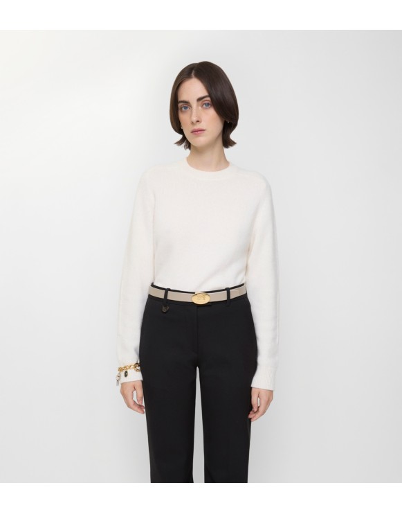 Burberry ベルト レディース32 Leather Reversible TB Belt in Black/tan/gold - Women