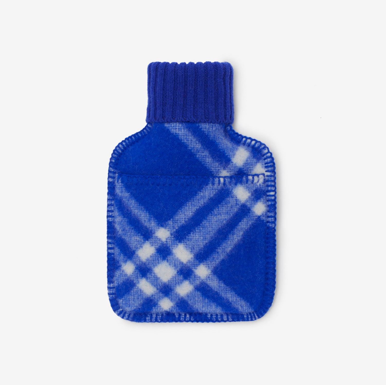 Check Wool Hot Water Bottle in Knight | Burberry® Official