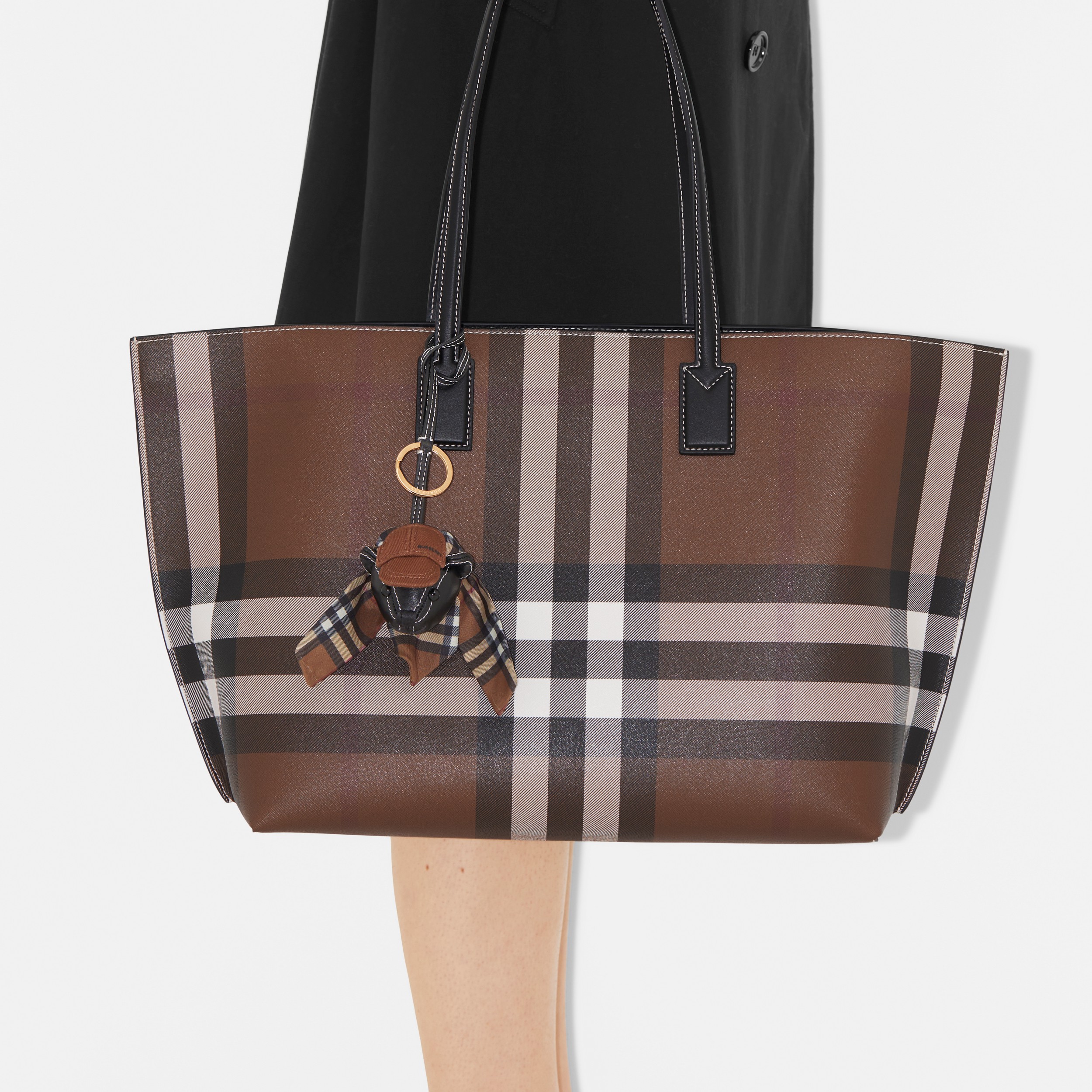 Leather Thomas Bear Charm in Cap in Black - Women | Burberry® Official - 3