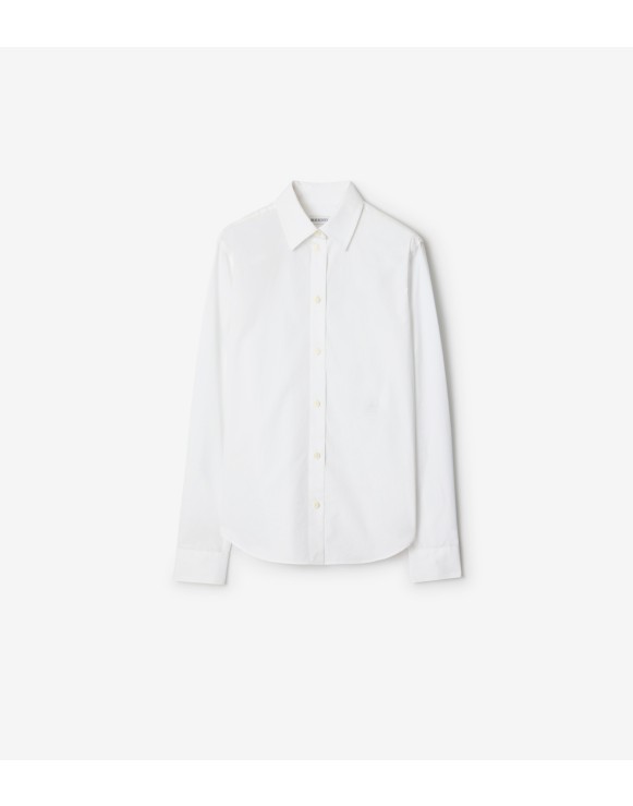 Camisa de vestir de corte estándar en popelina de algodón