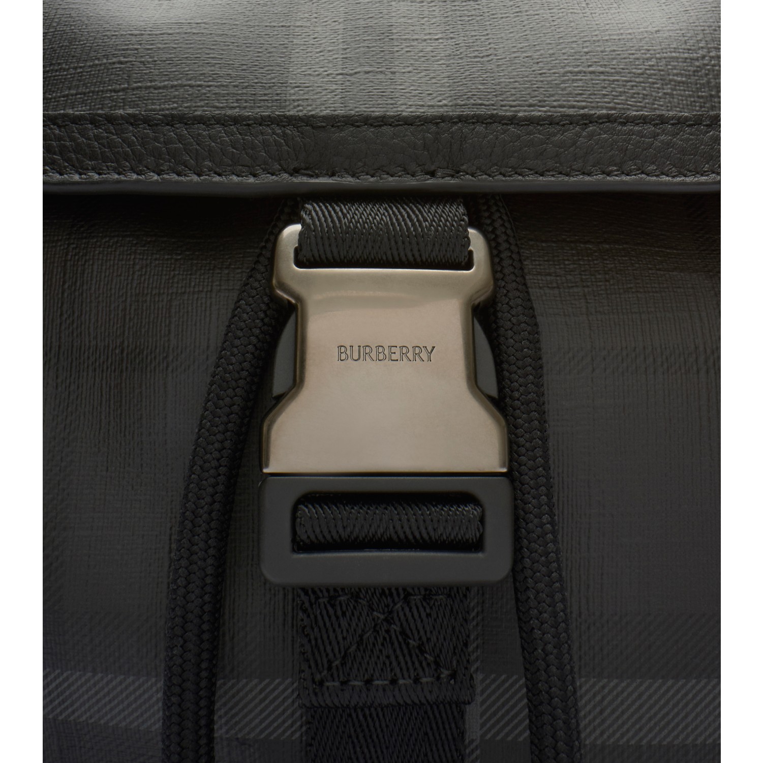 City Check Clip Backpack in Iron grey - Men, Cotton, Technical | Burberry® Official