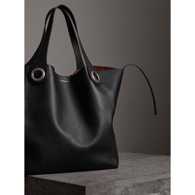 burberry leather grommet detail bag
