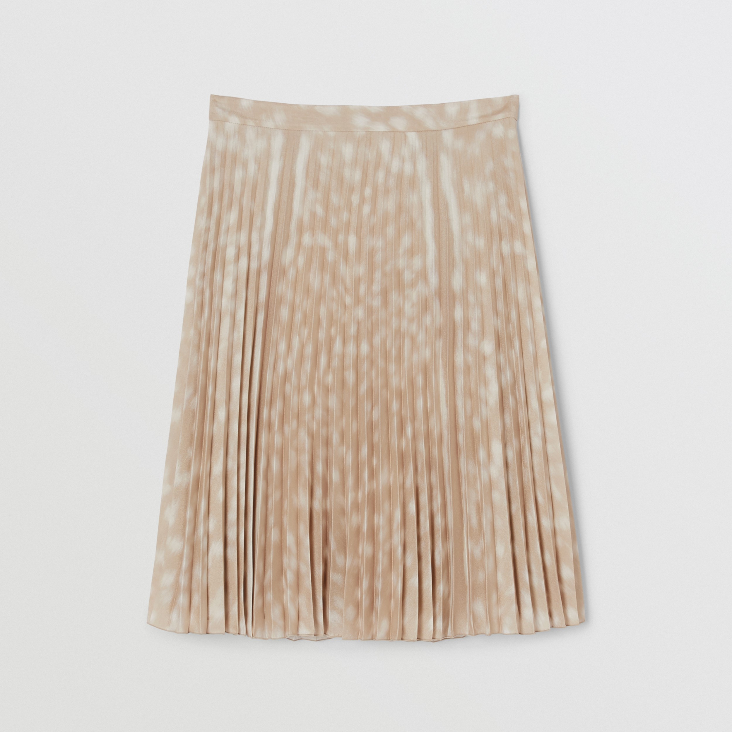 Deer Print Pleated Skirt in Soft Fawn - Women | Burberry United States