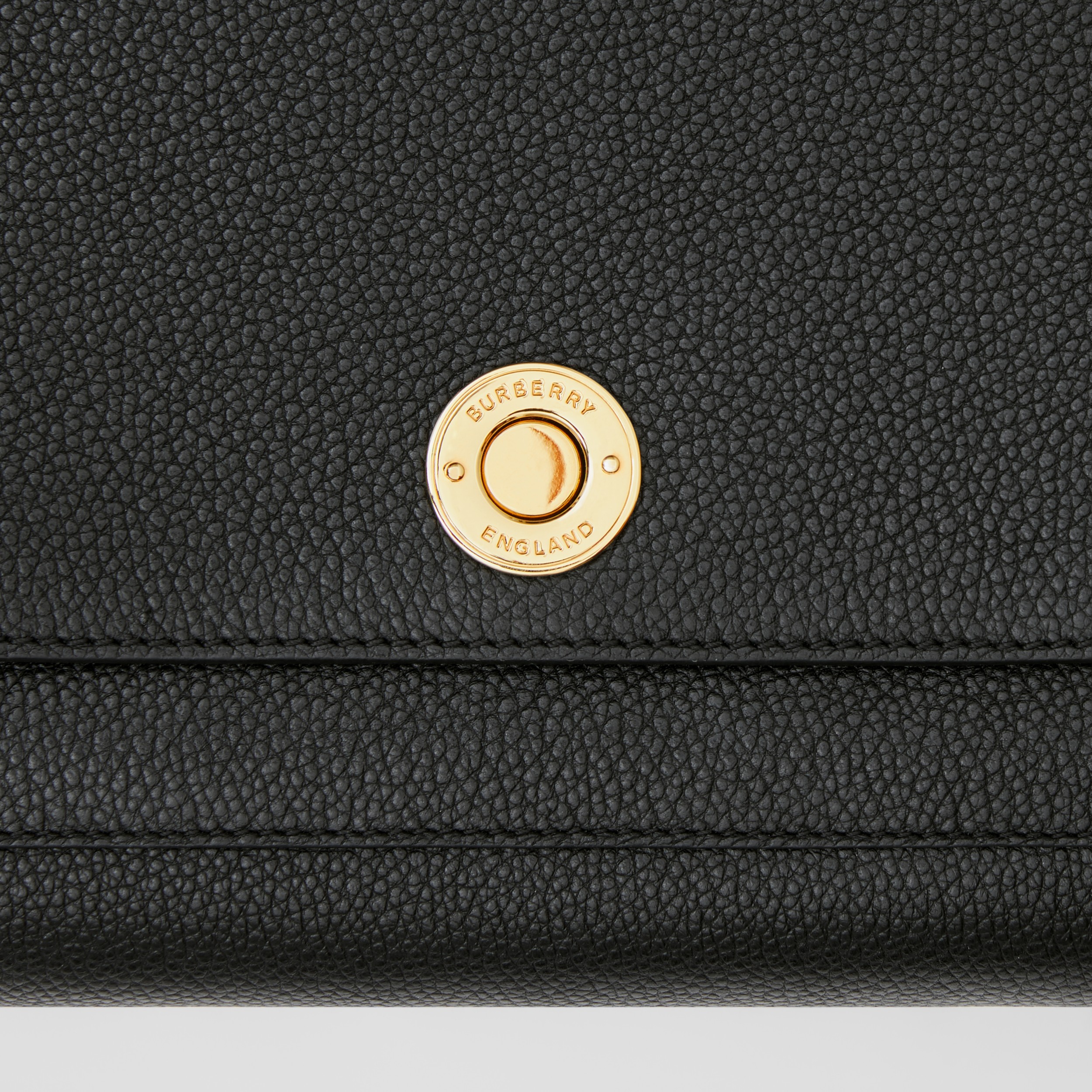 Grainy Leather Note Crossbody Bag in Black Women Burberry United States