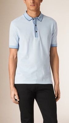 Contrast Tipping Cotton Piqué Polo Shirt