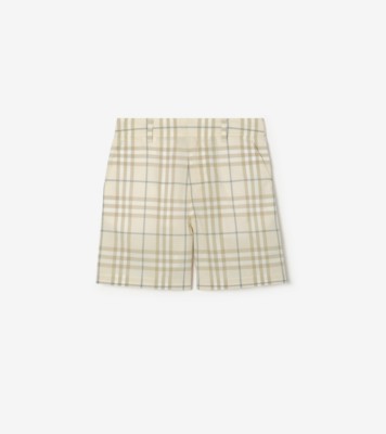 Burberry チェック コットンショーツ (セサミベージュ) | Burberry®公式サイト