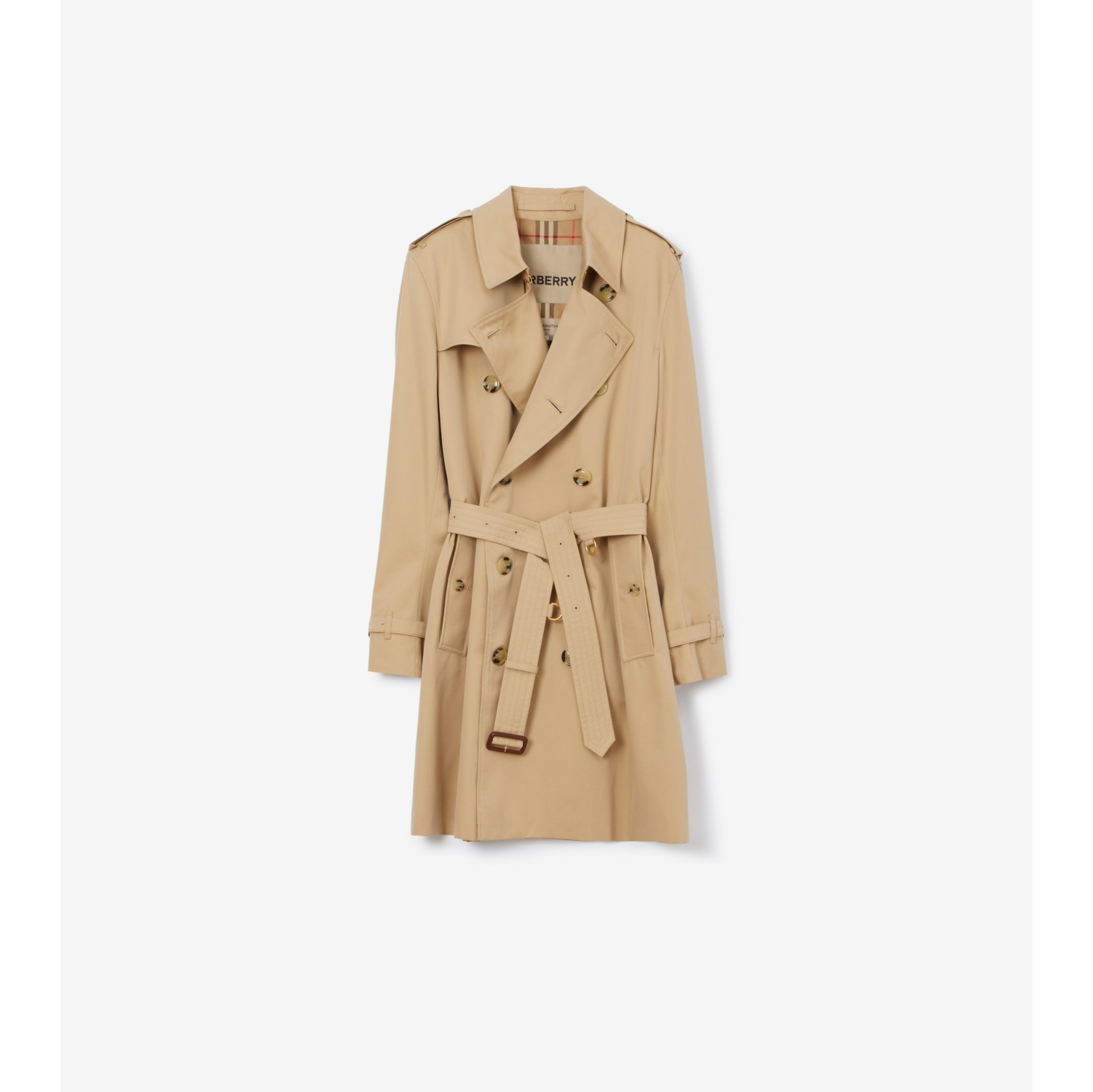 The Mid-length Chelsea Heritage Trench Coat in Honey - Men, Cotton  Gabardine