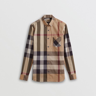 burberry camel shirt