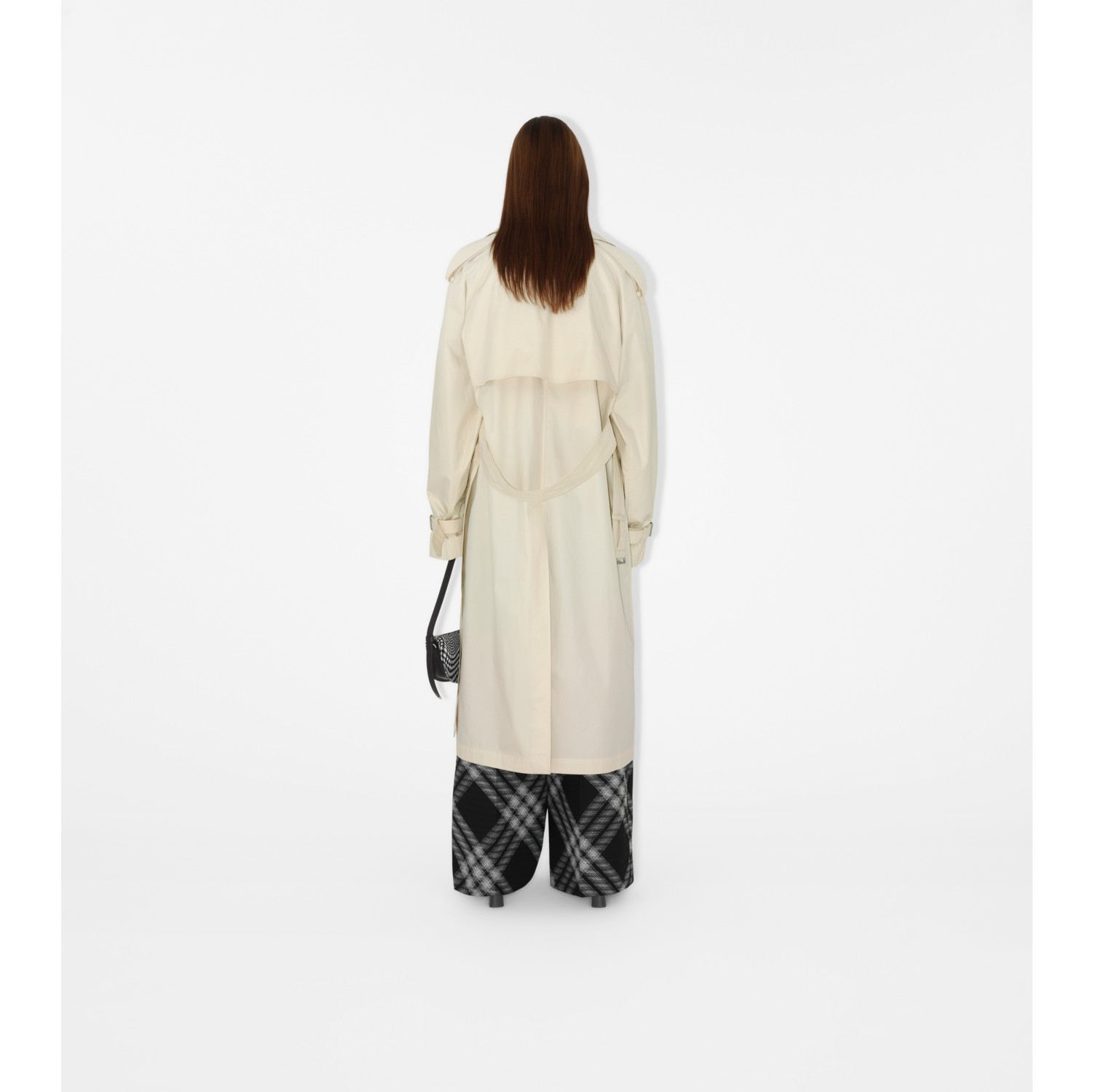 Long Gabardine Trench Coat