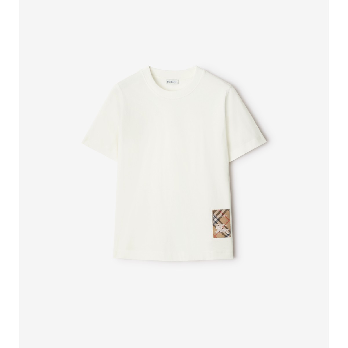  Check Label Cotton T-shirt