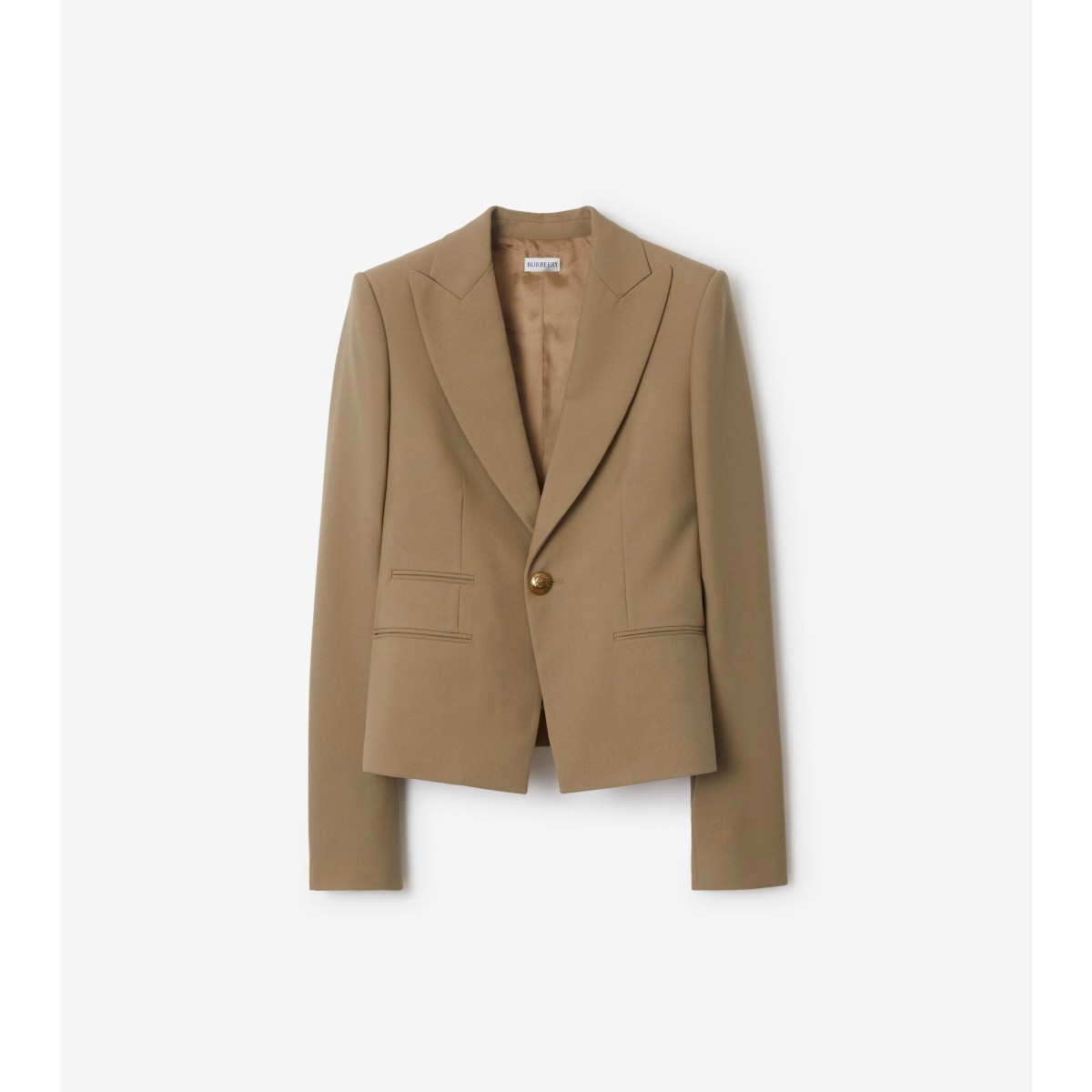 Burberry Wool Single-breasted Blazer In Puddle