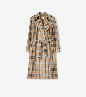 Burberry gabardine trench coat - Brown