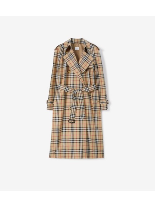 Burberry Long Check Gabard In Archive Beige
