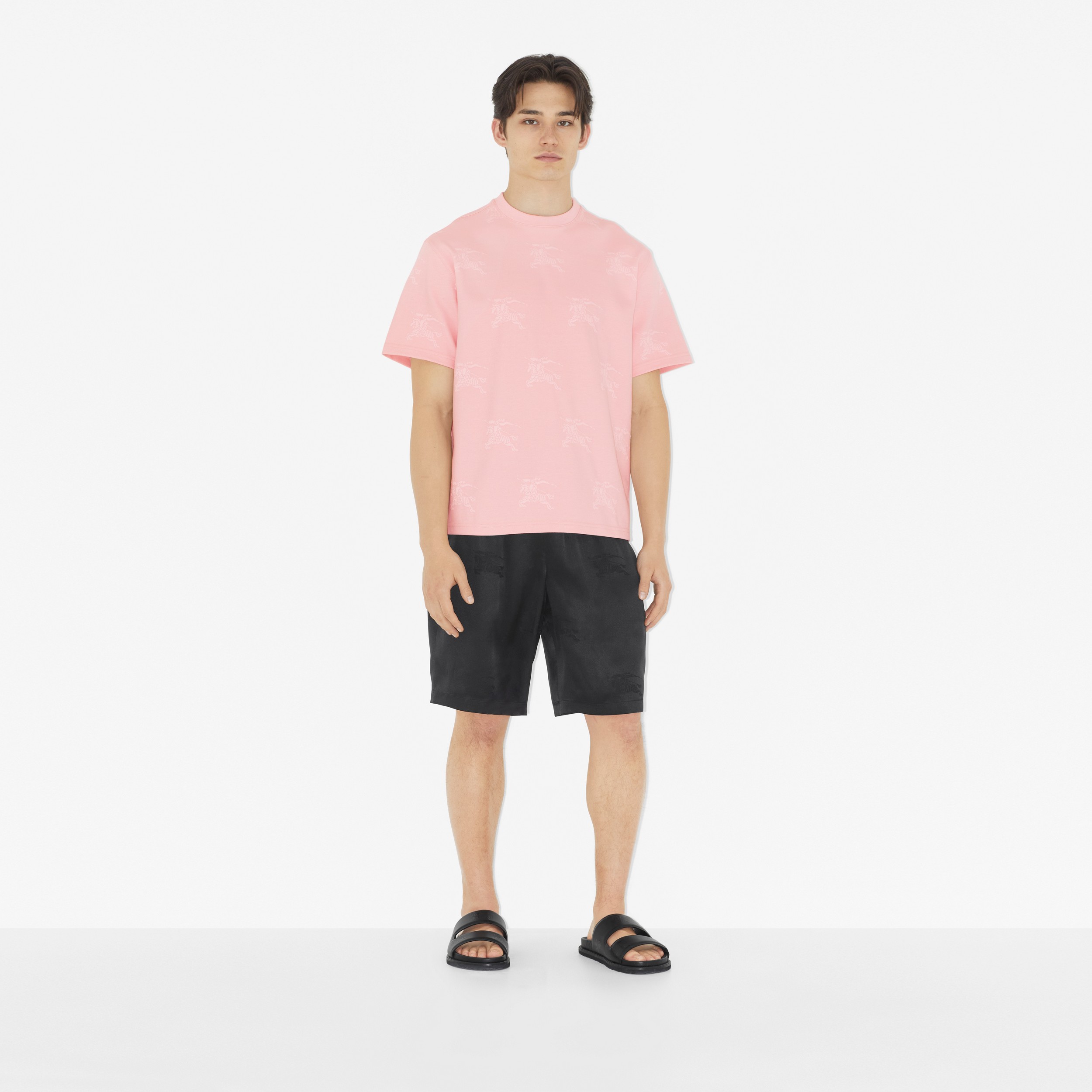 EKD Technical Cotton Piqué T-shirt in Soft Blossom - Men | Burberry® Official - 2