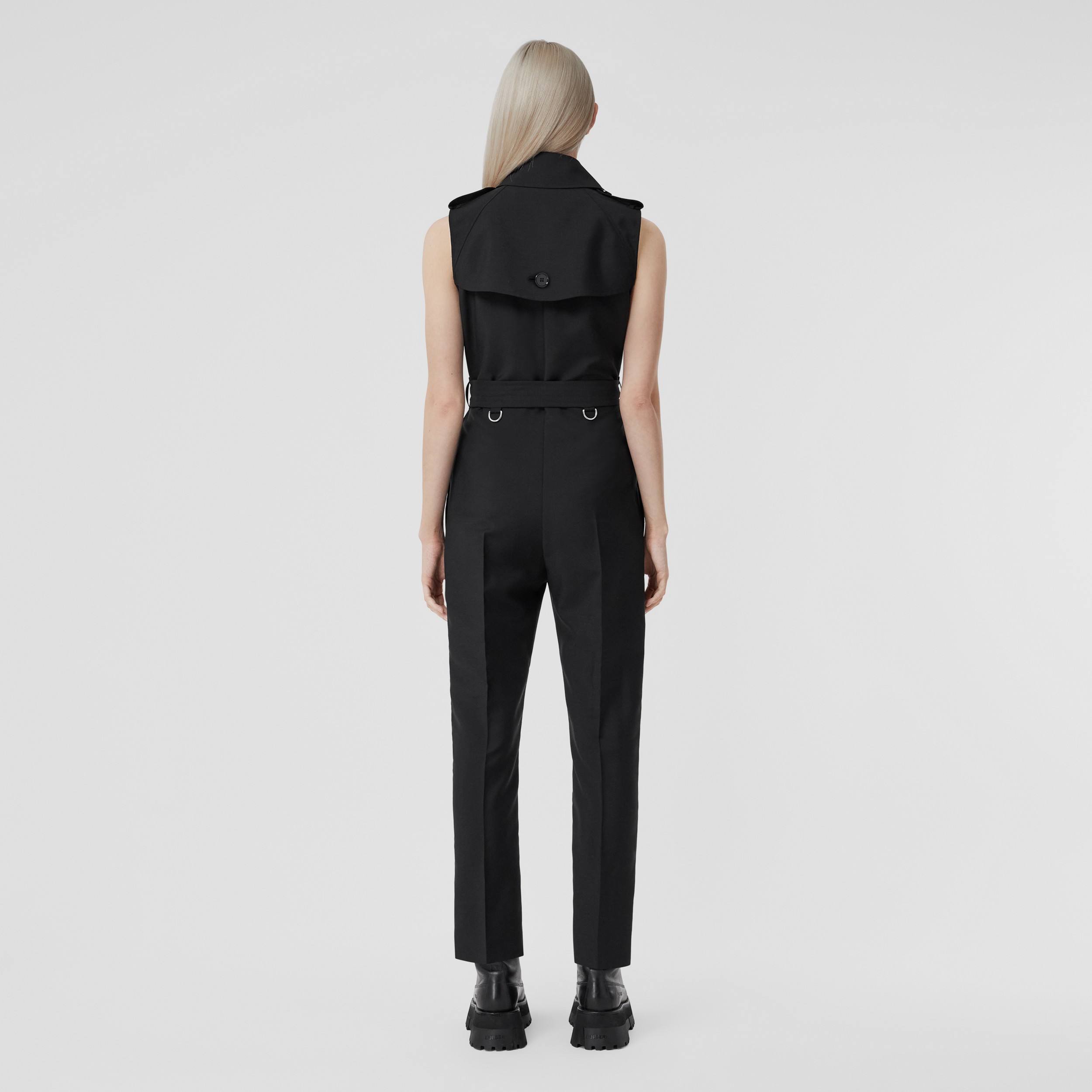 Ärmelloser Mohair-Jumpsuit im Trench-Design (Schwarz) - Damen | Burberry® - 3