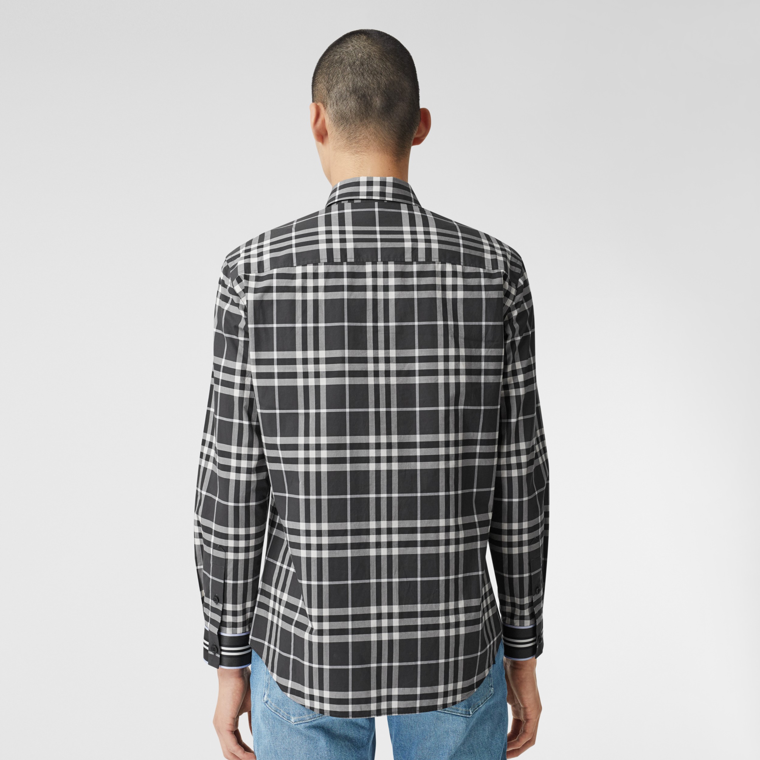double cuff check shirt