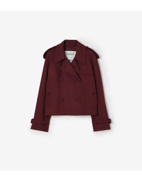 Cropped Wool Mayfair Trench Jacket