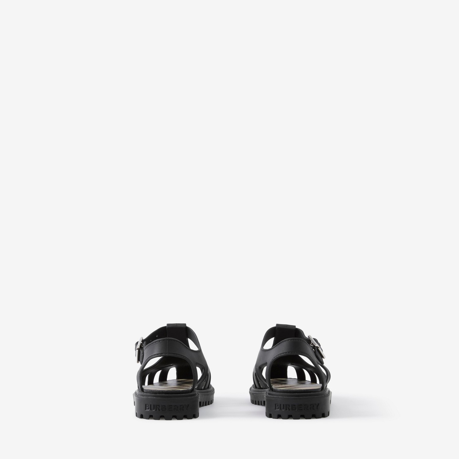 Monogram Motif Rubber Sandals in Black - Children | Burberry® Official
