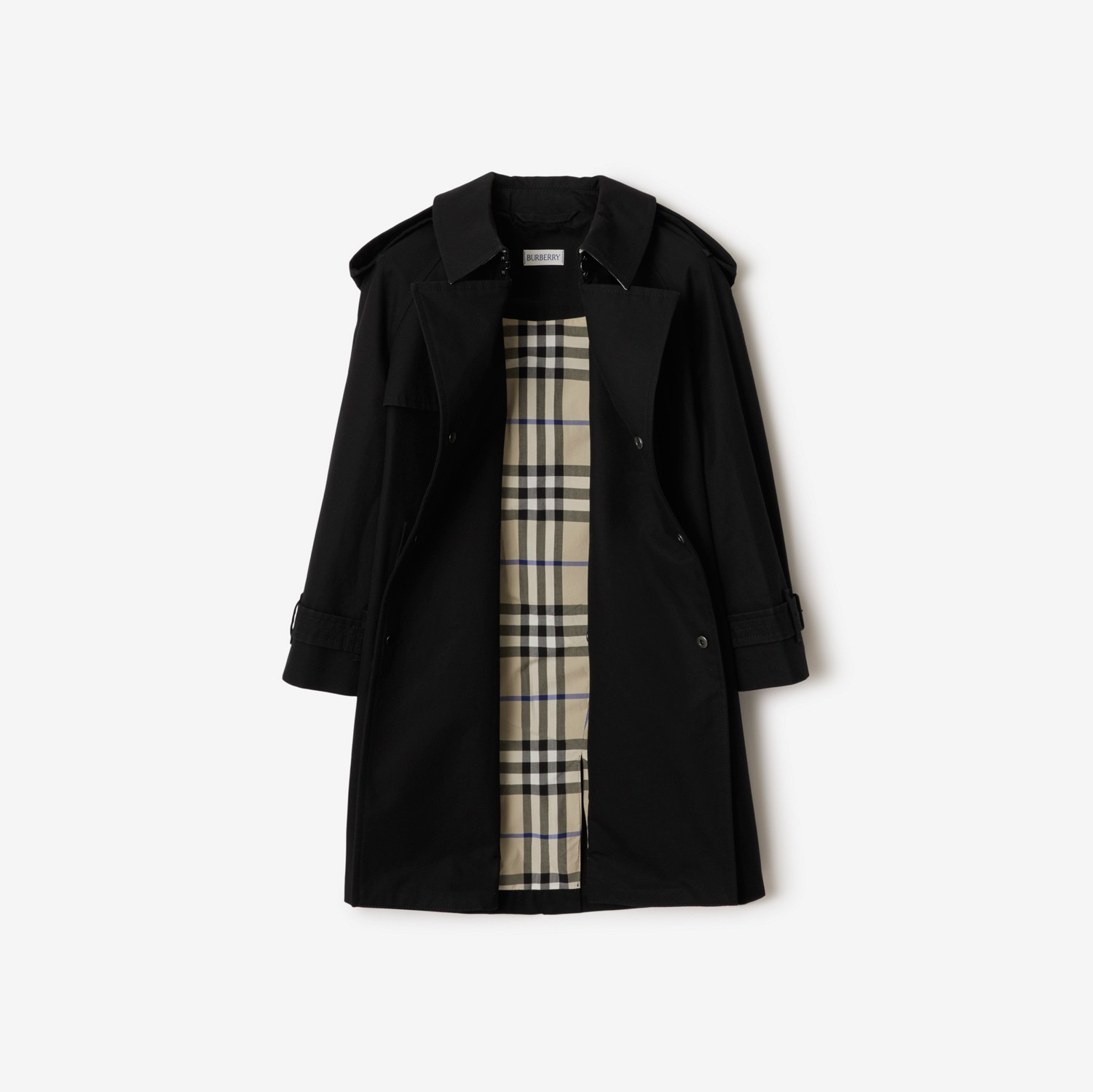 Gabardine Trench Coat in Black | Burberry® Official Gabardine Trench Coat in Black | Burberry® Official