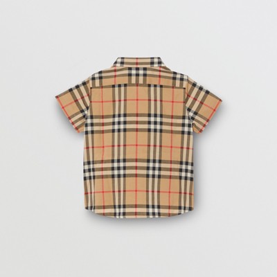 burberry short-sleeve vintage check shirt