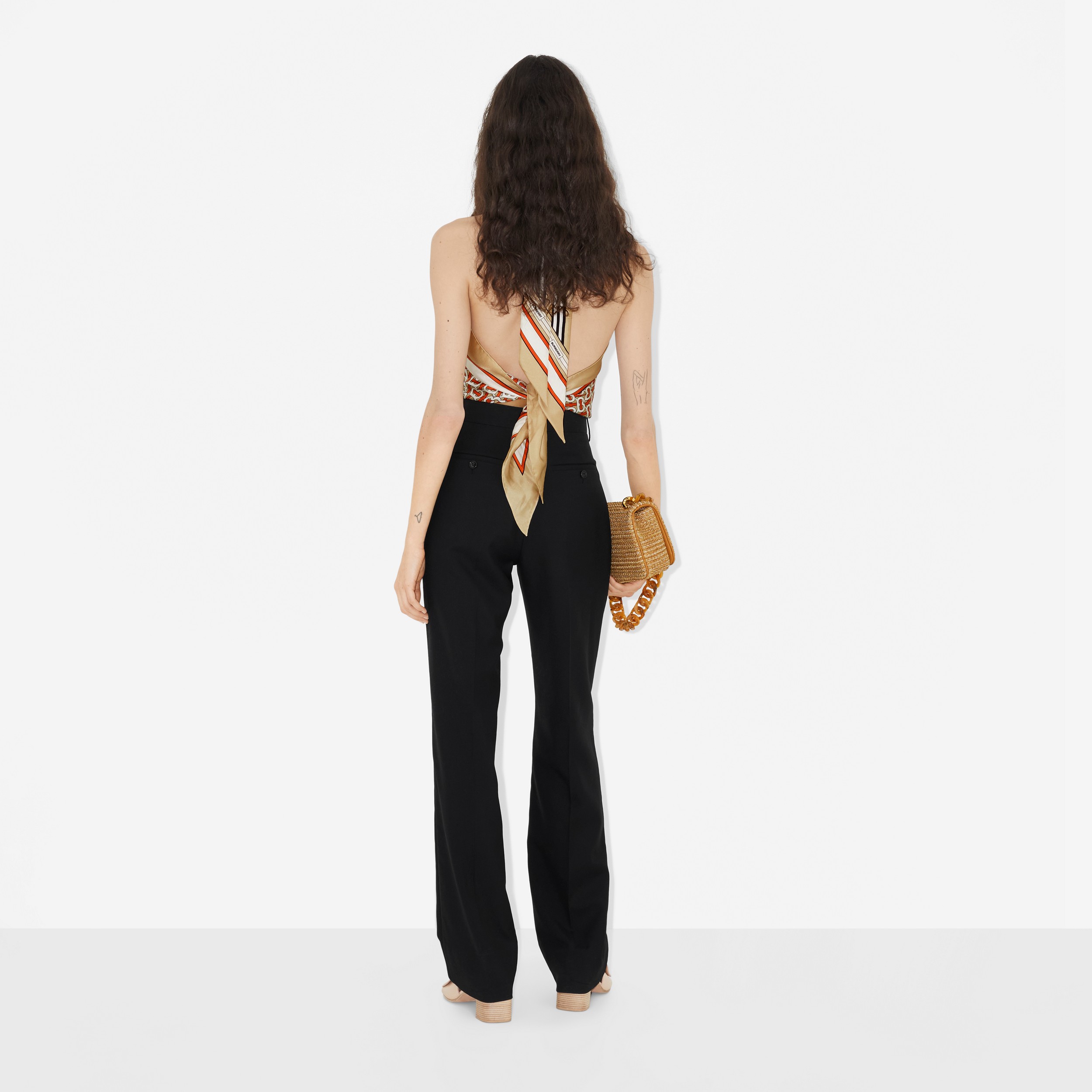 Top estilo pañuelo en seda con collage (Bermellón) - Mujer | Burberry® oficial - 4